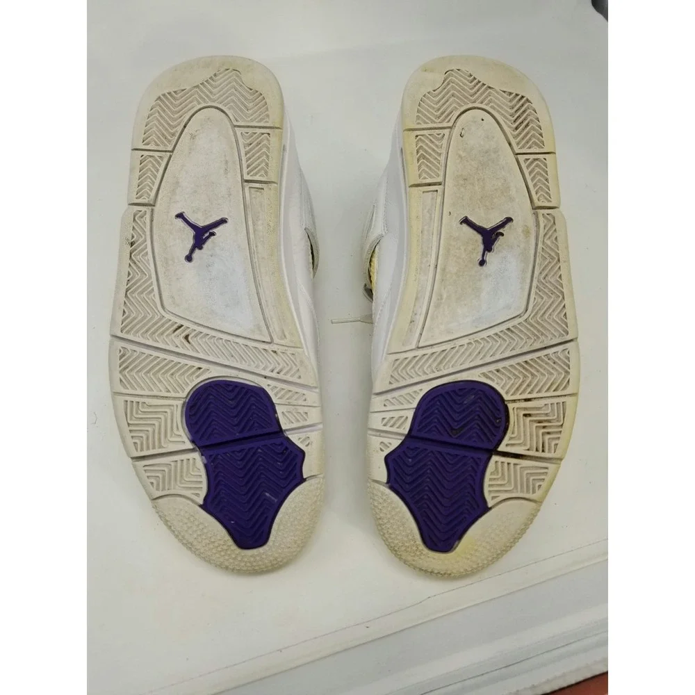 Jordan 4 Retro White Mid Purple Metallic Men's Size 8 CT8527-115